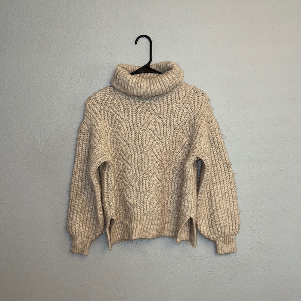 a new day Textured Cream Turtleneck Sweater
